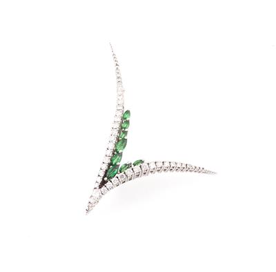 Brillantbrosche zus. ca. 1 ct - Exquisite jewellery