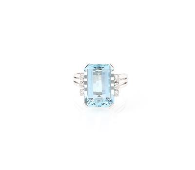 Diamant Aquamarin Ring - Exquisite jewellery