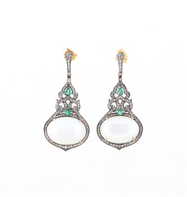 Diamant Mondstein Ohrgehänge - Exquisite jewellery