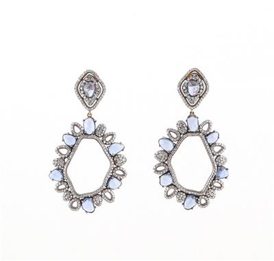 Diamant Saphir Ohrgehänge - Exquisite jewellery