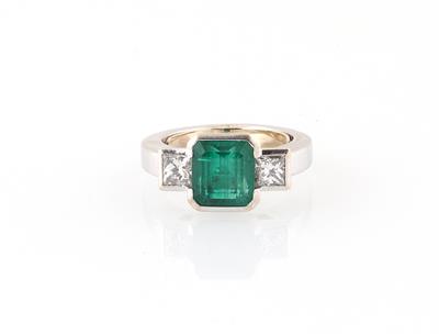 Smaragd Diamantring zus. ca. 3,60 ct - Exquisite jewellery
