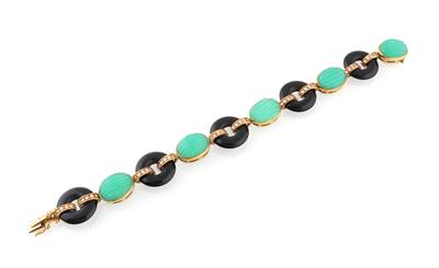 Achtkantdiamant Onyx Chrysopras Armband - Jewellery