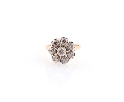 Altschliffdiamant Ring zus. ca. 2 ct - Gioielli scelti