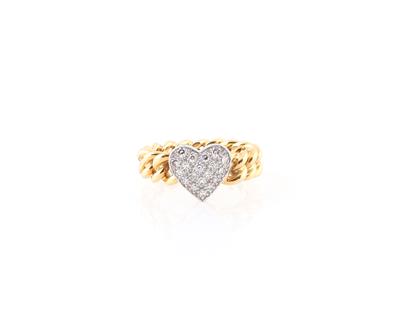 Achtkantdiamant Ring zus. ca. 0,30 ct - Exkluzivní šperky