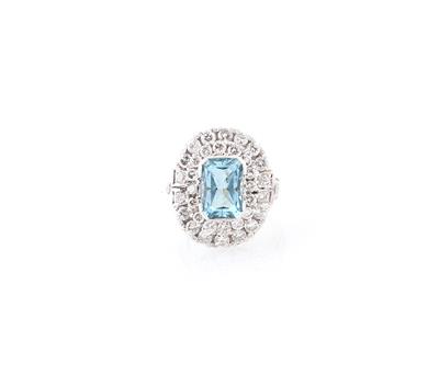 Brillant Aquamarin Ring - Erlesener Schmuck