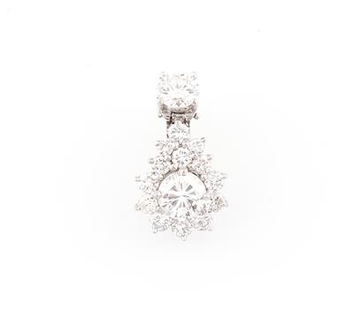 Brillantanhänger zus. ca. 3,00 ct - Exquisite jewellery