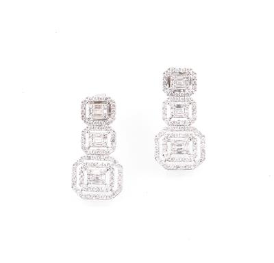 Diamant Ohrgehänge zus. ca. 1,60 ct - Exquisite jewellery