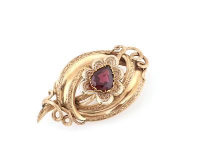 Granatbrosche - Exquisite jewellery