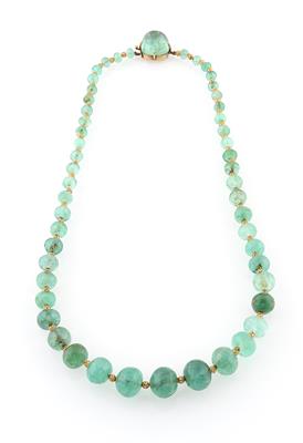 Smaragd Halskette zus. ca. 220 ct - Gioielli scelti