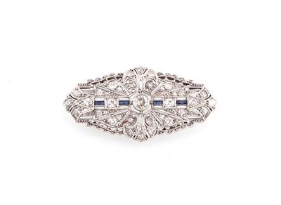 Altschliffdiamant Brosche zus. ca. 1 ct - Exquisite jewellery