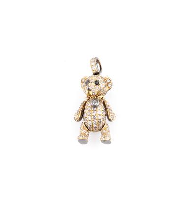Brillant Saphir Anhänger Teddybär - Exkluzivní šperky