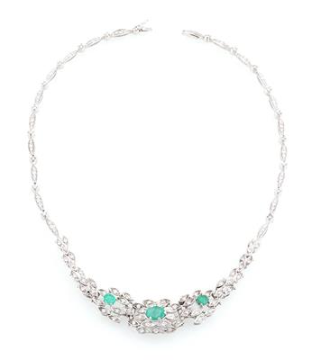 Brillant- Smaragdcollier - Exquisite jewellery