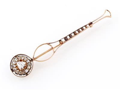 Diamantbrosche zus. ca. 0,70 ct - Exquisite jewellery