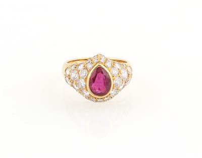 Brillant Rubin Ring - Exkluzivní šperky