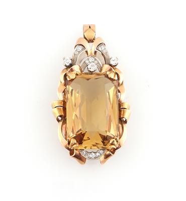 Diamant Citrin Anhänger - Exkluzivní šperky