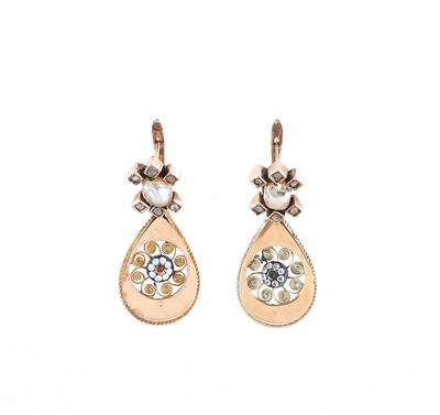 Orientperlen Diamantrauten Ohrringe - Exquisite jewellery