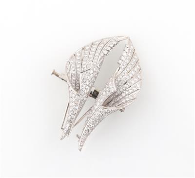Diamant Kleiderclips zus. ca. 4 ct - Christmas Auction - Jewellery