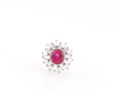 Diamant Rubin Ring - Klenoty