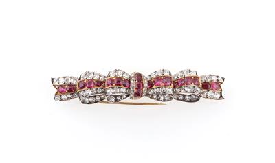 Diamant Rubinbrosche - Christmas Auction - Jewellery