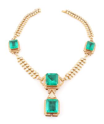 Diamant Smaragdcollier - Gioielli