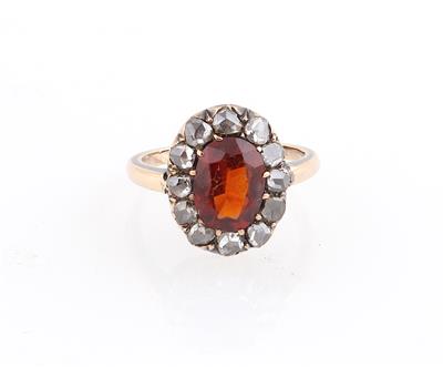 Diamant Granat Ring - Exkluzivní šperky
