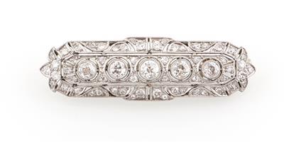 Diamantbrosche zus. ca. 1,60 ct - Exkluzivní šperky