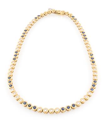 Brillant Saphir Collier - Erlesener Schmuck