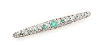 Diamant Smaragdbrosche - Gioielli scelti