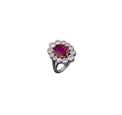 Brillantring mit Rubin ca. 3,50 ct - Gioielli scelti