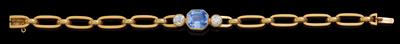 Diamantarmband mit unbehandel-tem Saphir ca. 4,50 ct - Exquisite jewellery