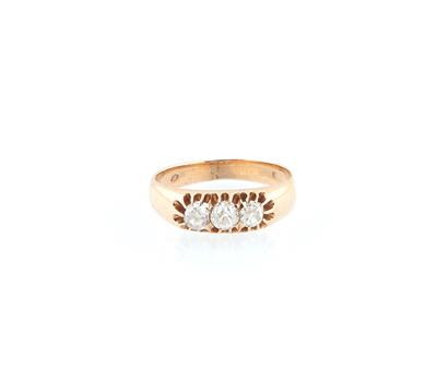 Altschliffdiamant Ring zus. ca. 0,45 ct - Exkluzivní šperky