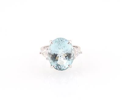 Diamant Aquamarinring - Exquisite jewellery