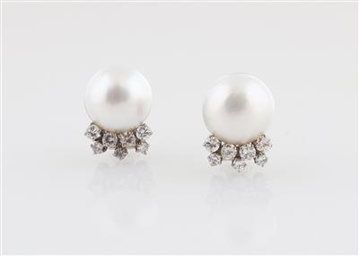 Zuchtschalenperlen Brillant Ohrclips - Exquisite jewellery