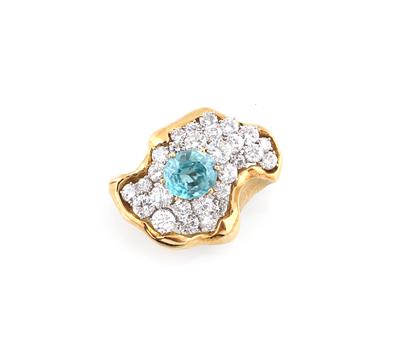 Brillantbrosche zus. ca. 3,80 ct - Exquisite jewellery