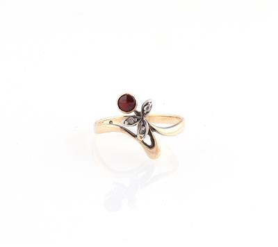 Diamant Granatring - Erlesener Schmuck