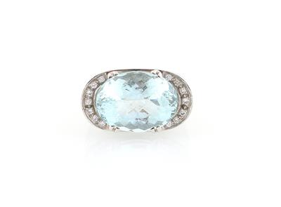 Aquamarin Ring ca. 17 ct - Jewellery