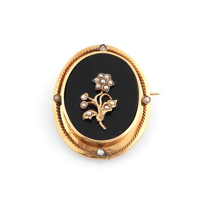 Onyx Brosche - Exquisite jewellery