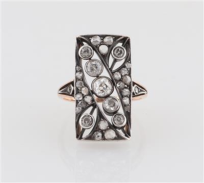 Altschliffdiamant Ring zus. ca. 1 ct - Erlesener Schmuck