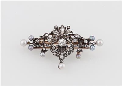 Diamantbrosche zus. ca. 0,80 ct - Exquisite jewellery
