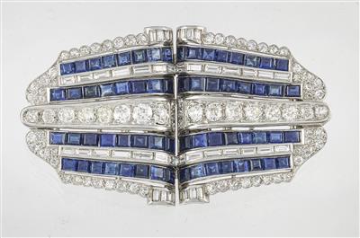Diamant Saphir Kleiderclips - Exquisite jewellery