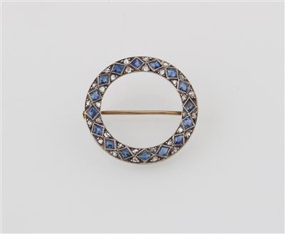 Diamant Saphirbrosche - Exquisite jewellery