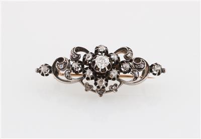 Diamantbrosche zus. ca. 1 ct - Exquisite jewellery