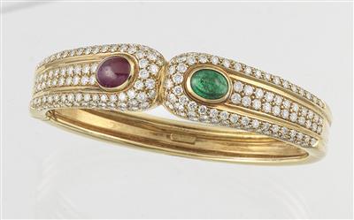 Rene Kern Brillant Farbstein Armreif - Exquisite jewellery
