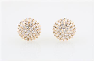 Brillantohrclipse zus. ca. 9,00 ct - Exquisite jewellery