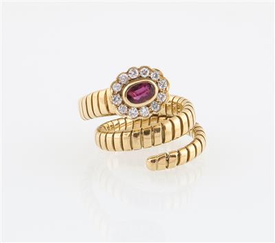 Brillant Rubin Tubogas Ring - Exquisite jewellery