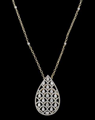 Diamantcollier zus. ca. 5,35 ct - Exquisite jewellery