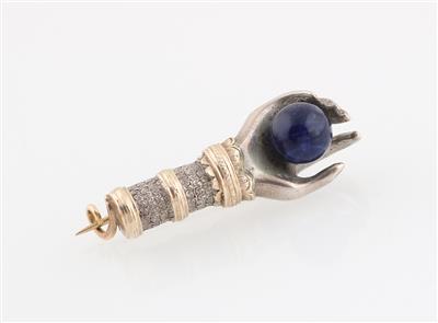 Lapislazuli Brosche Hand - Italienischer Lebensstil