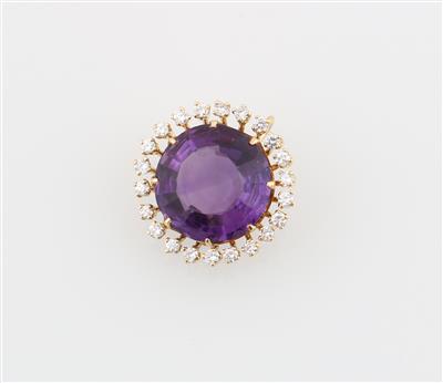 Brillant Amethyst Anhänger - Erlesener Schmuck