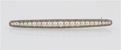 Diamant Kulturperlen Brosche - Exkluzivní šperky