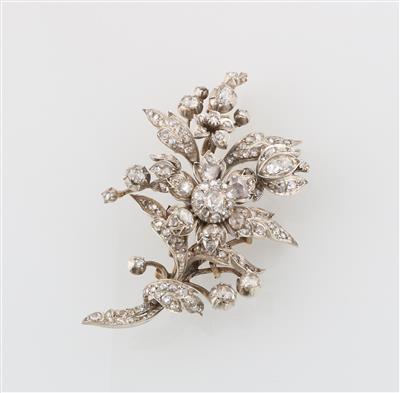 Diamantrauten Brosche zus. ca.3 ct - Exquisite jewellery